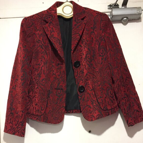 GILANI PATTERN VELVET BLAZERS SIZE 8 - Picture 5 of 11